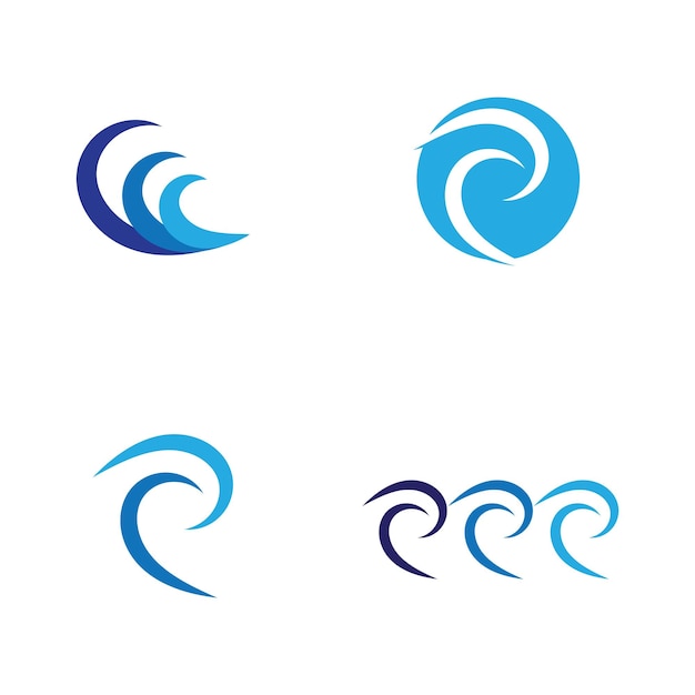 Vector de icono de onda de agua
