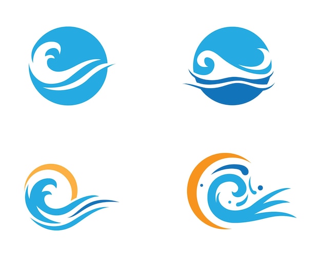 Vector de icono de onda de agua