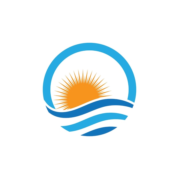 Vector de icono de onda de agua