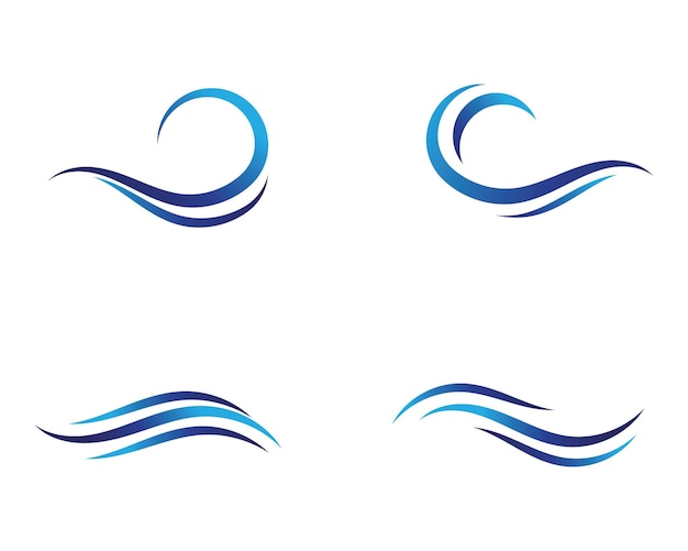 Vector de icono de onda de agua