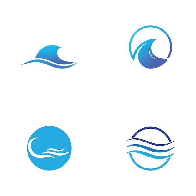 Vector de icono de onda de agua