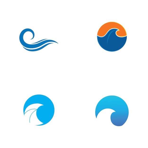 Vector de icono de onda de agua