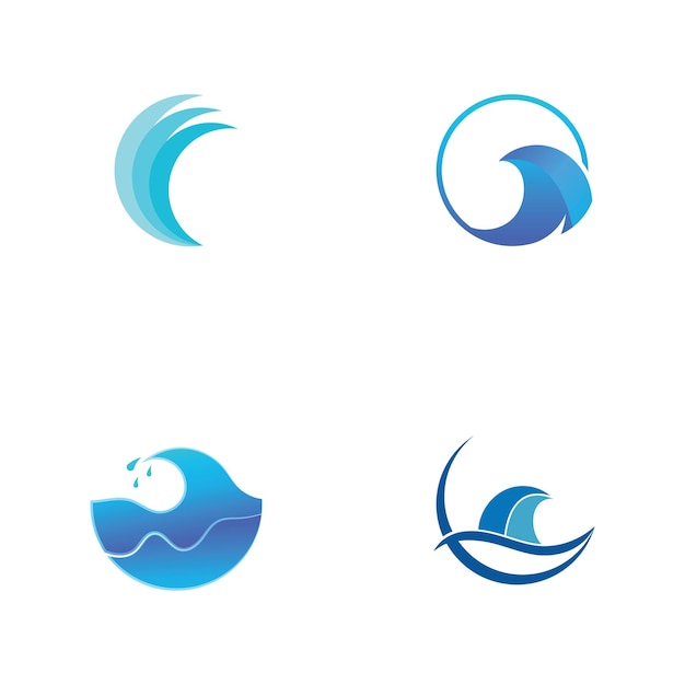 Vector de icono de onda de agua