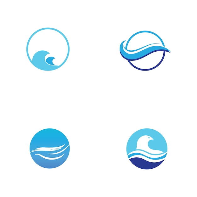 Vector de icono de onda de agua