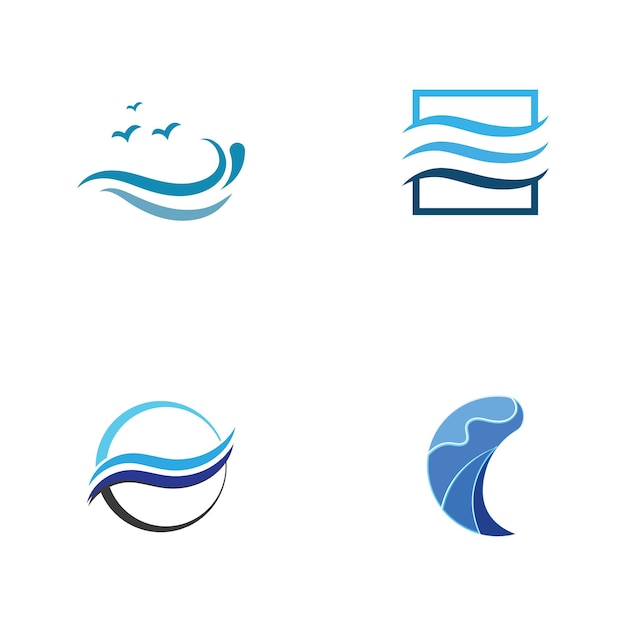 Vector de icono de onda de agua