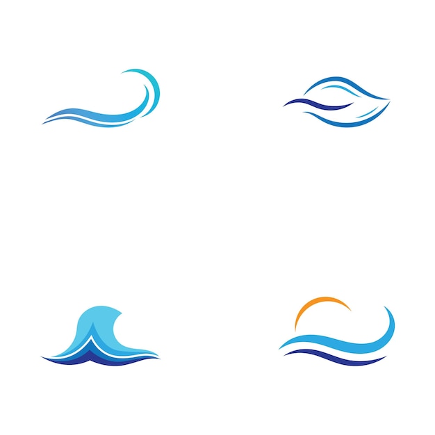 Vector de icono de onda de agua