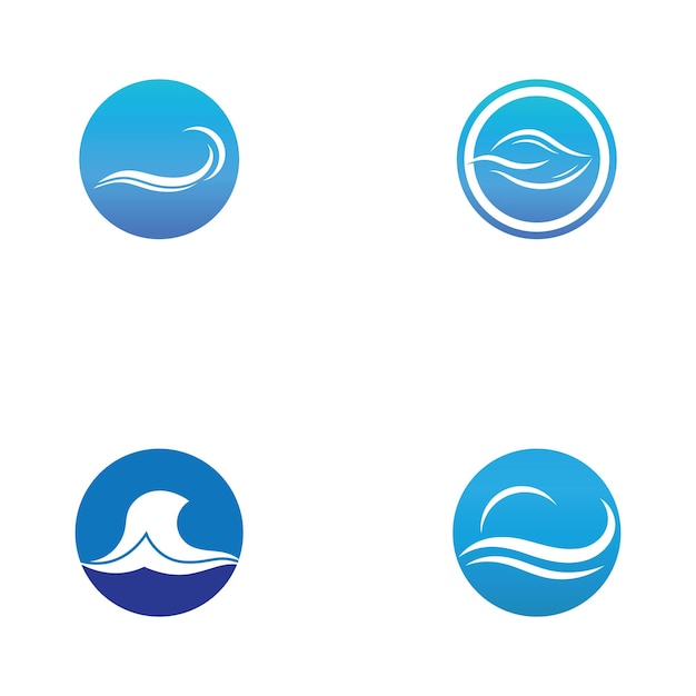 Vector de icono de onda de agua