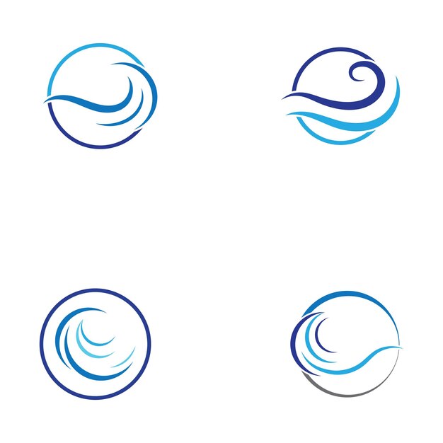 Vector de icono de onda de agua