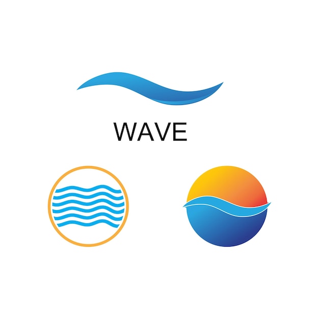 Vector de icono de onda de agua