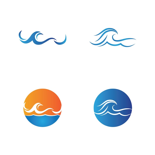 Vector de icono de onda de agua