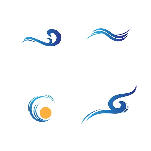 Vector de icono de onda de agua