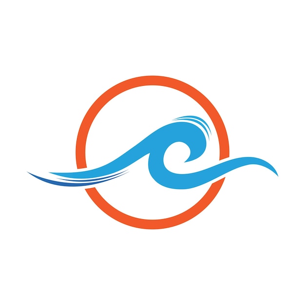 Vector de icono de onda de agua