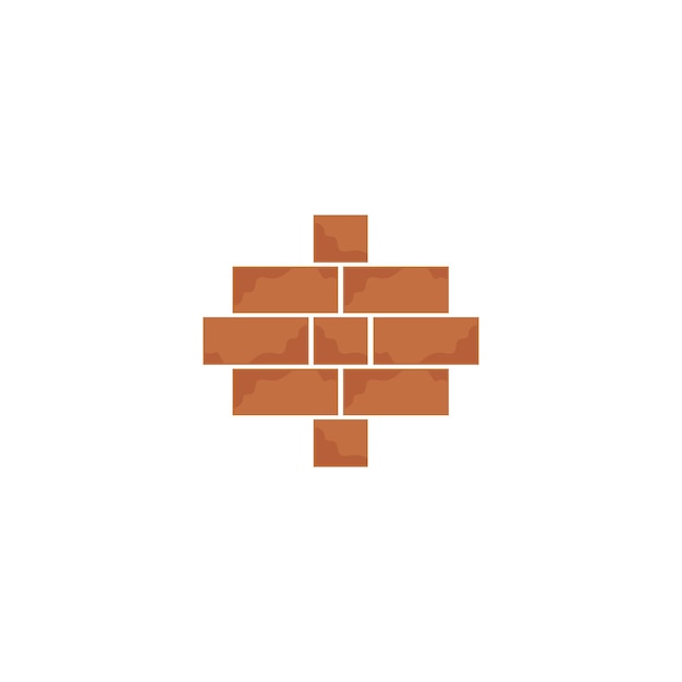 Vector de icono de pared de ladrillo