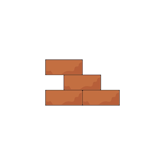 Vector de icono de pared de ladrillo