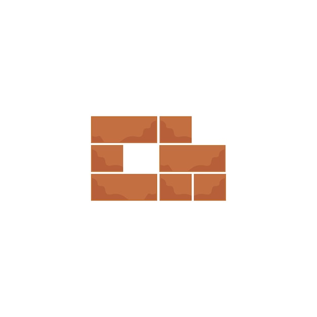 Vector de icono de pared de ladrillo