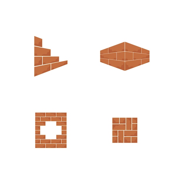 Vector de icono de pared de ladrillo