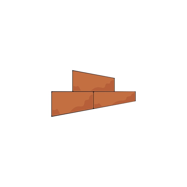 Vector de icono de pared de ladrillo
