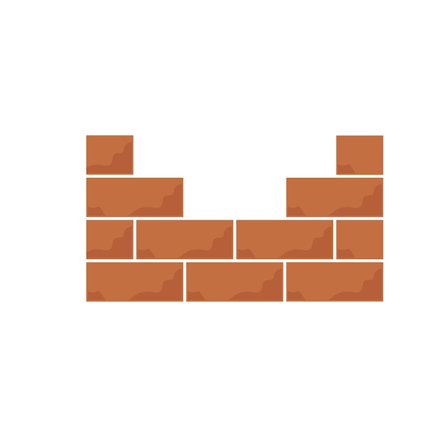 Vector de icono de pared de ladrillo