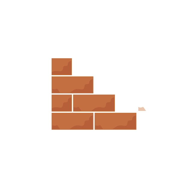 Vector de icono de pared de ladrillo