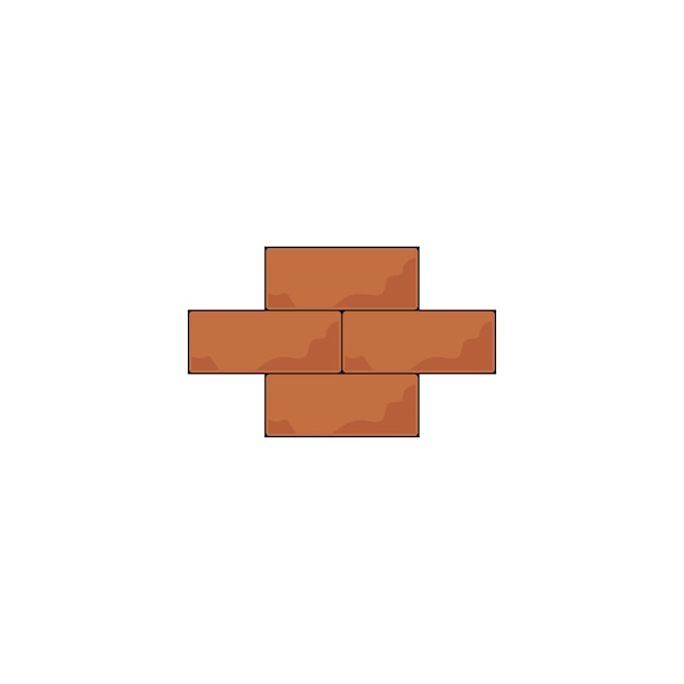 Vector de icono de pared de ladrillo