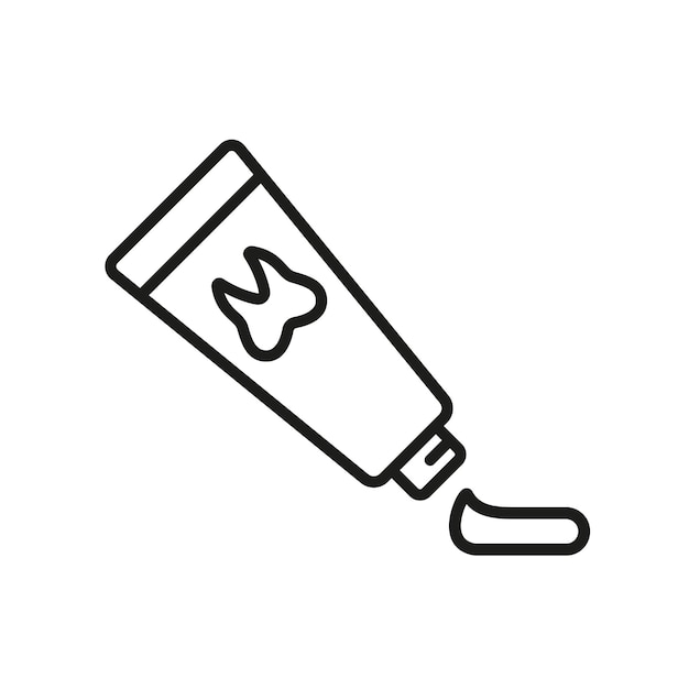 Vector de icono de pasta de dientes diseño básico simple y moderno