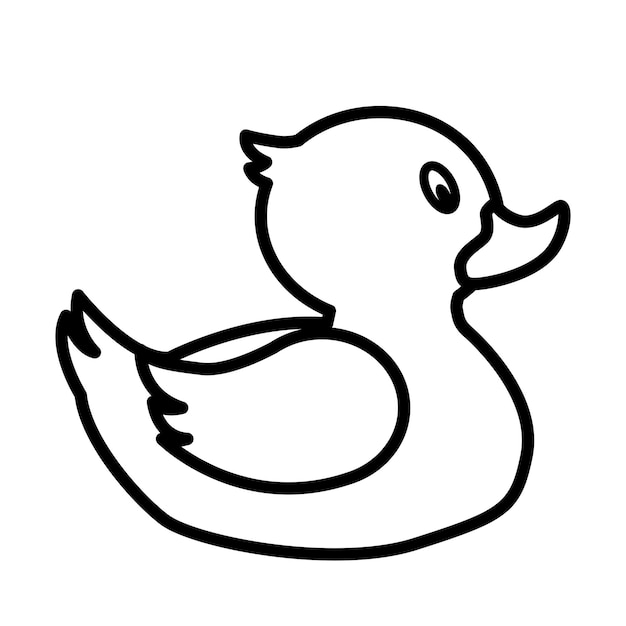 Vector de icono de pato de goma en el diseño de moda