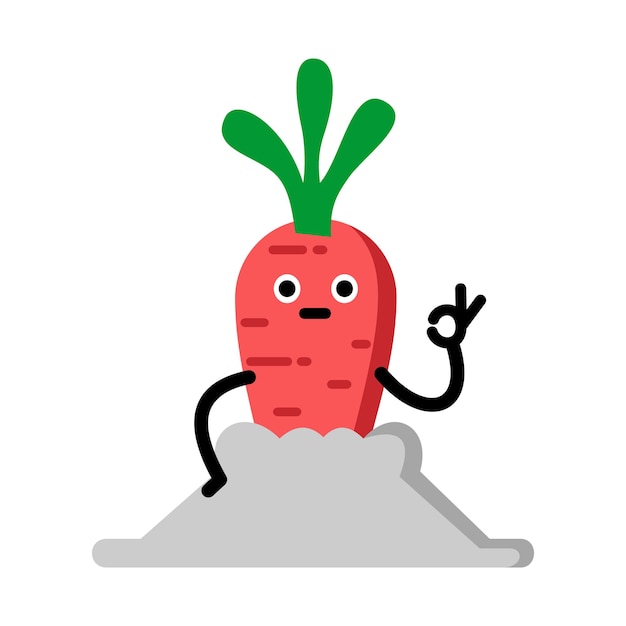 Vector de icono de personaje de fruta lindo