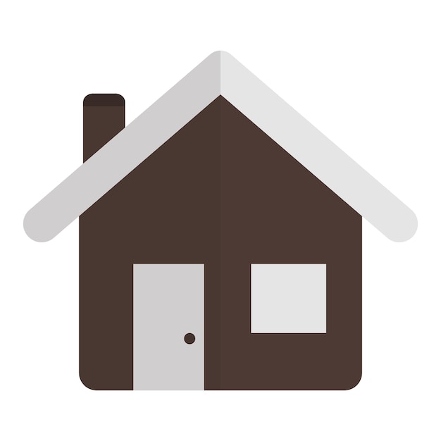 Vector de ícono plano de inicio aislado en fondo blanco