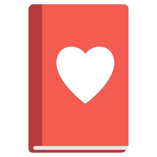 Vector de icono plano de libro aislado sobre fondo blanco