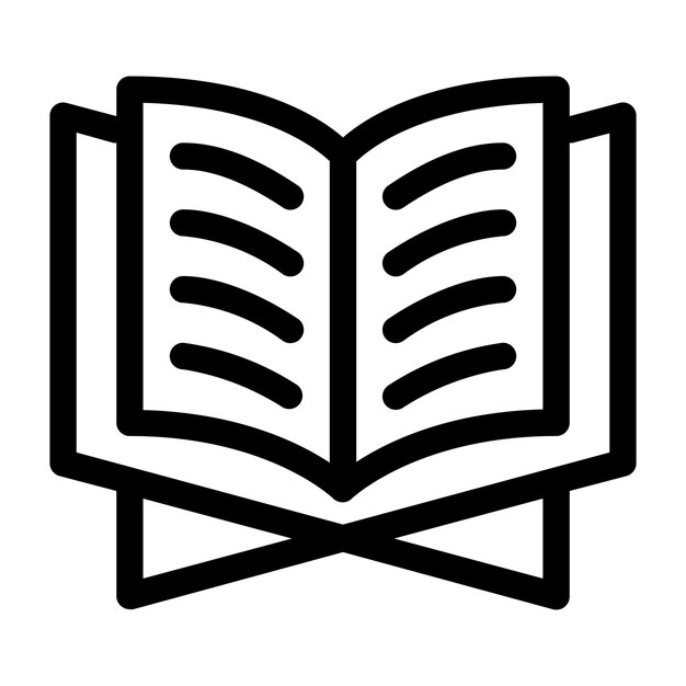 Vector de icono plano de línea de elemento islámico Al Qur'an