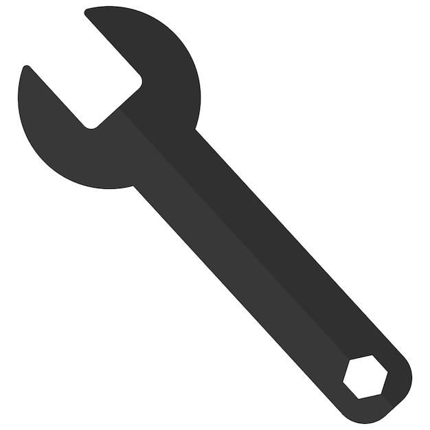 Vector de icono plano de la llave aislado en fondo blanco