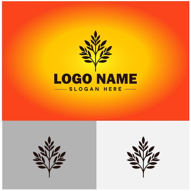 Vector vector de icono de planta para aplicación de negocios icono de granja plantilla de árbol plantilla de agricultura plantilla de logotipo