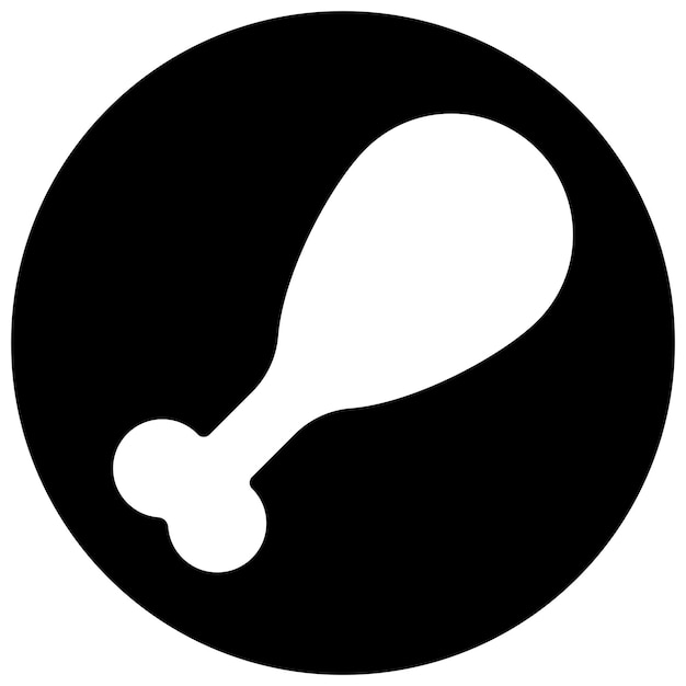 Vector de icono de pollo frito