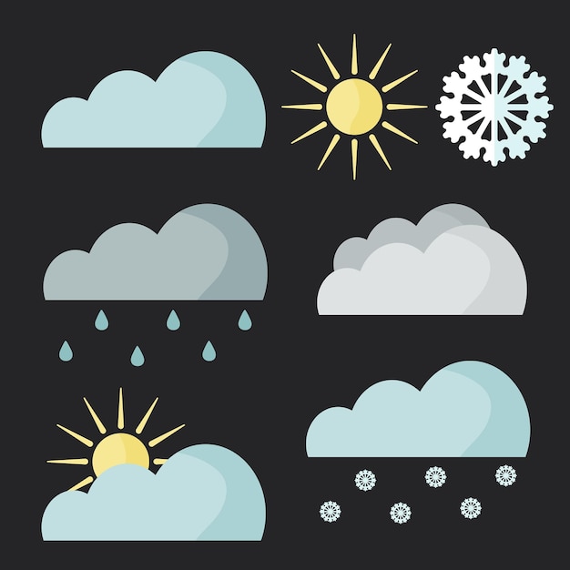 Vector de icono de pronóstico del tiempo para aplicaciones web y móviles Signo y símbolo de pronóstico del tiempo