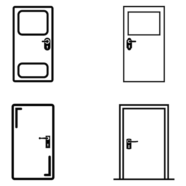 vector de icono de puerta