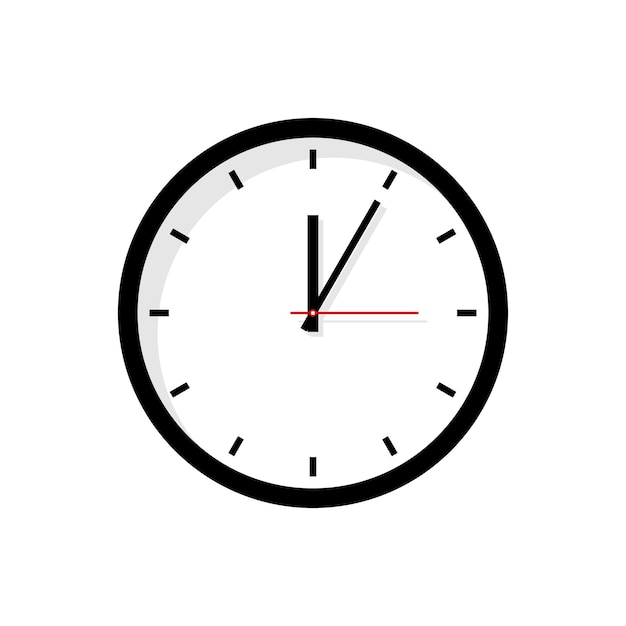 Vector de icono de reloj o vector de cara de reloj