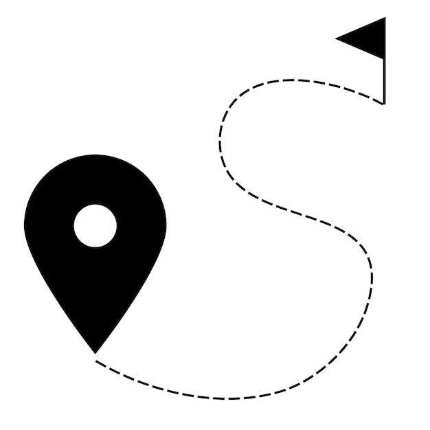 vector de icono de ruta