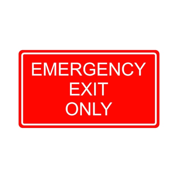 Vector de icono de salida de emergencia
