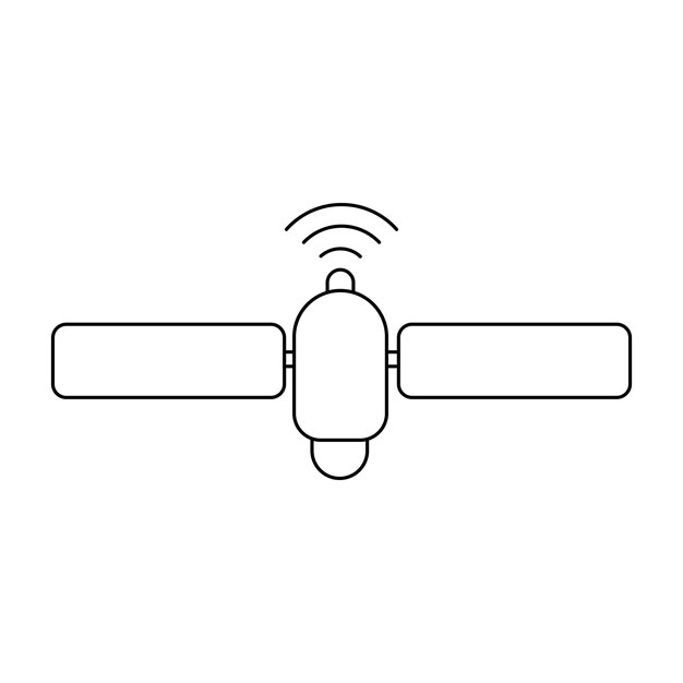 Vector de icono de satélite de espacio exterior