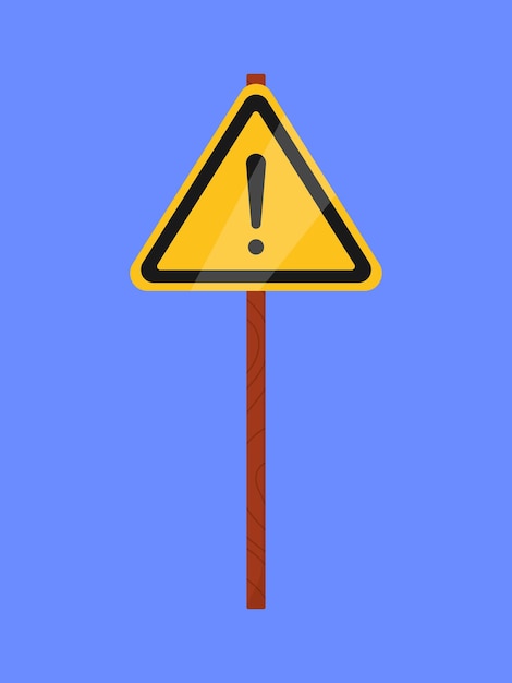 Vector de icono de señal de alerta Vector de señal de calle Vector de signo de alerta de calle Icon de señal de atención