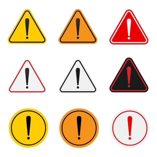 Vector del icono del signo de advertencia