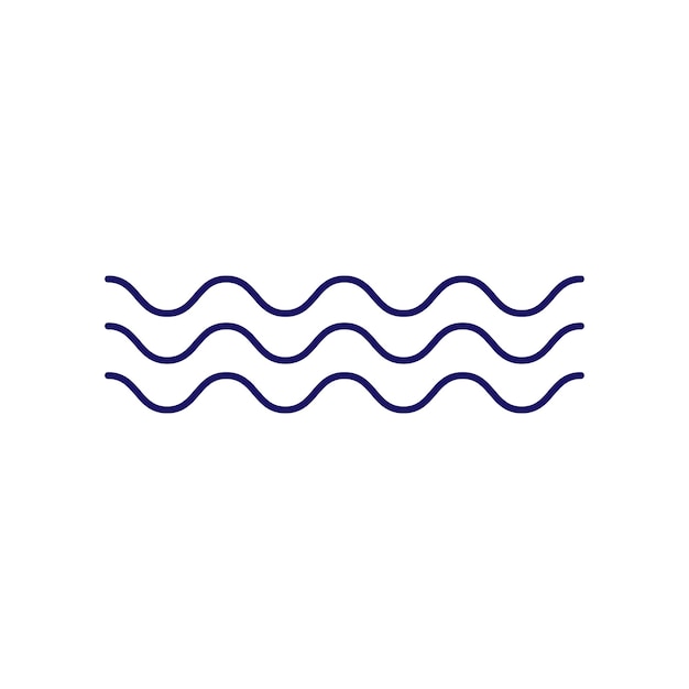 Vector de icono de signo de onda sencillo.