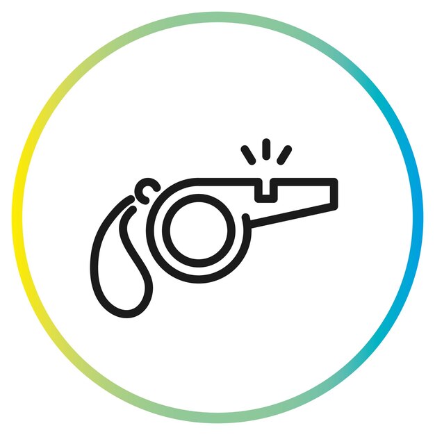 Vector del ícono del silbido del árbitro