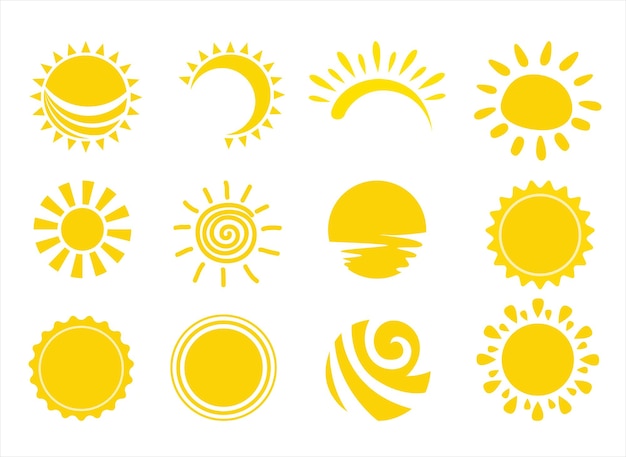 Vector del icono del sol