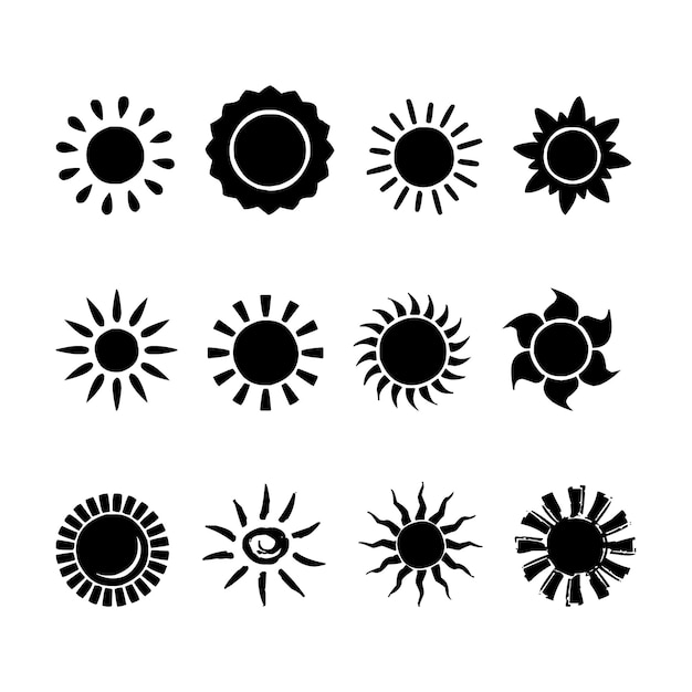 Vector del icono del sol