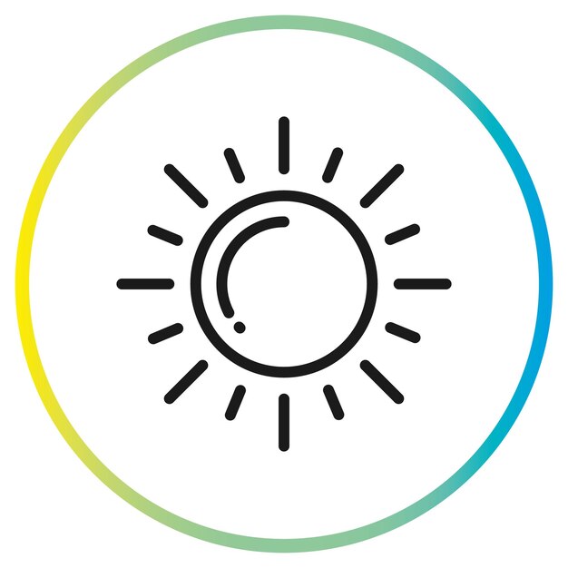 Vector del icono del sol