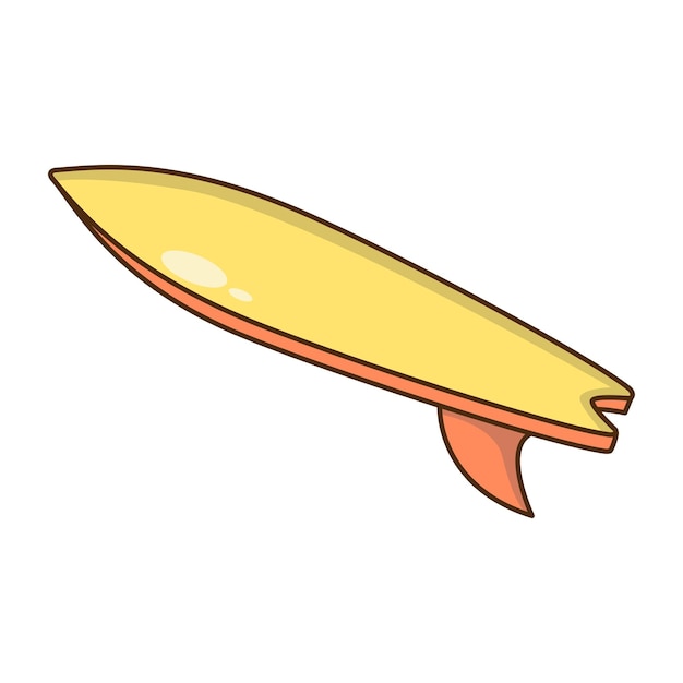 Vector icono de tabla de surf en diseño de moda