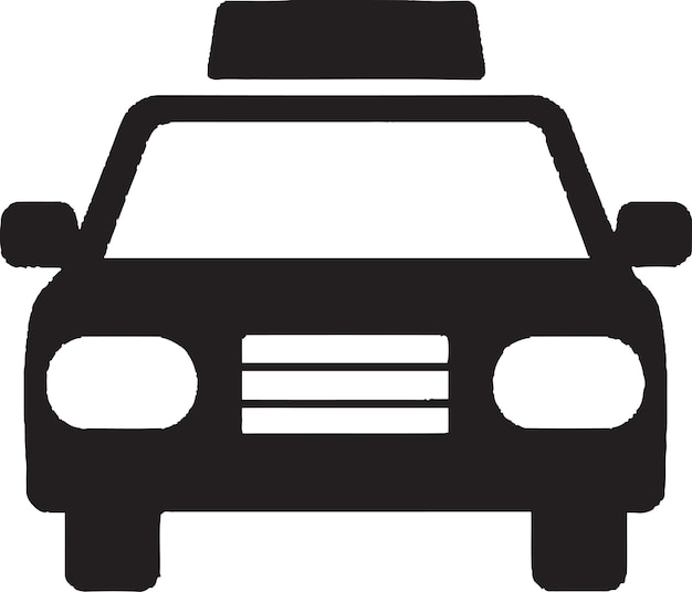 Vector de icono de taxi minimalista para servicios de transporte simples