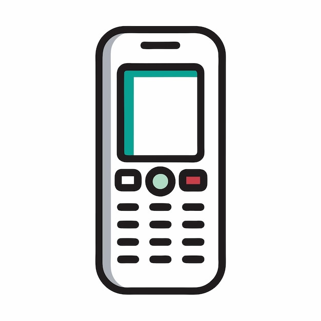 Vector de icono de teléfono móvil Ilustración de vector de línea simple