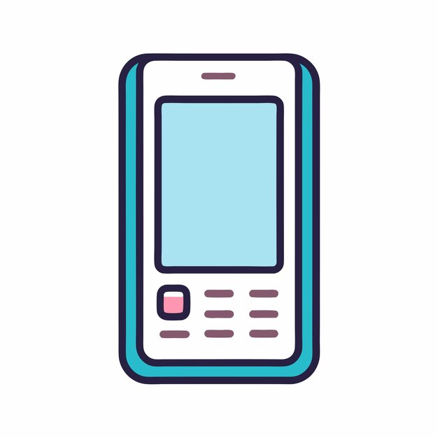 Vector de icono de teléfono móvil Ilustración de vector de línea simple